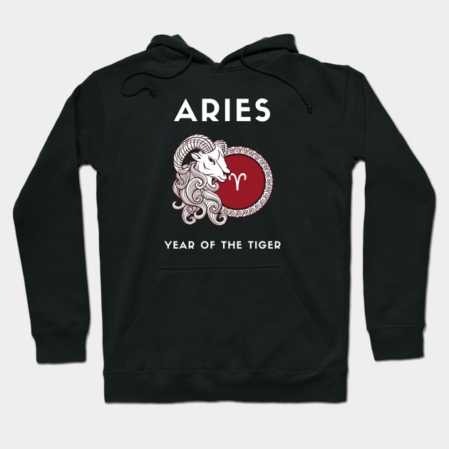 ARIES / Year of the TIGER Hoodie by KadyMageInk